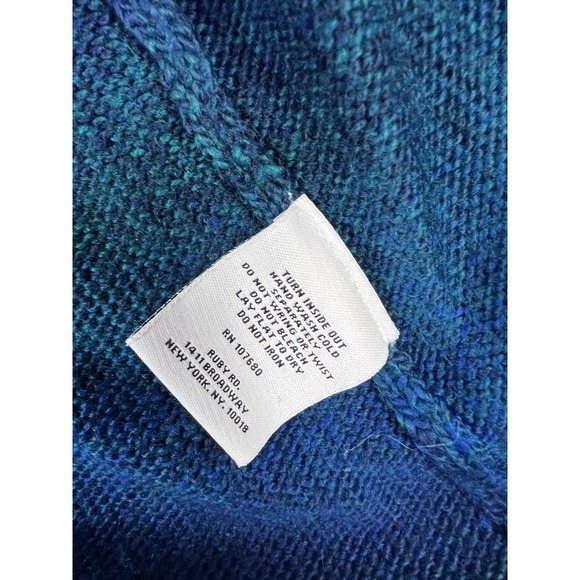 Ruby Rd Favorites Sweater Womens XL Blue Long Sleeve Open Front Acrylic Cardigan - Picture 11 of 12
